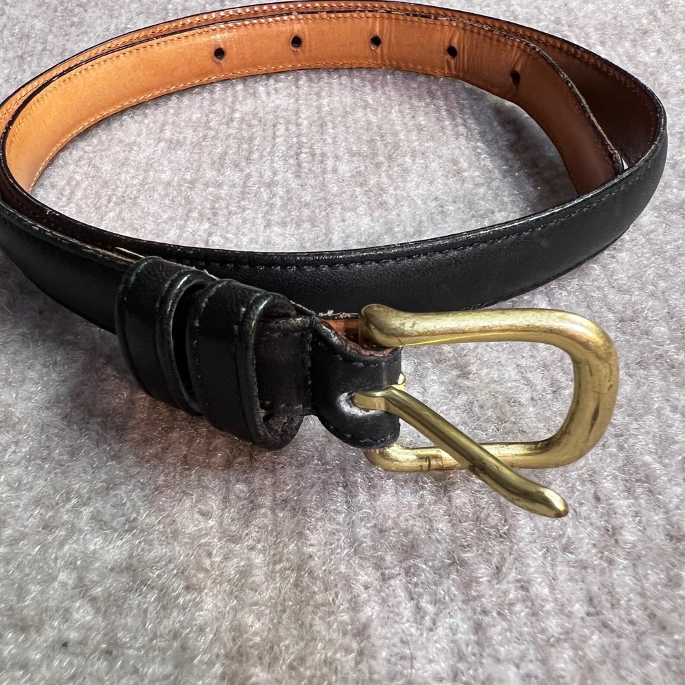 Vintage Coach Leather 32" Belt Medium Brown Full Grain Cowhide Brass Buckle 8400